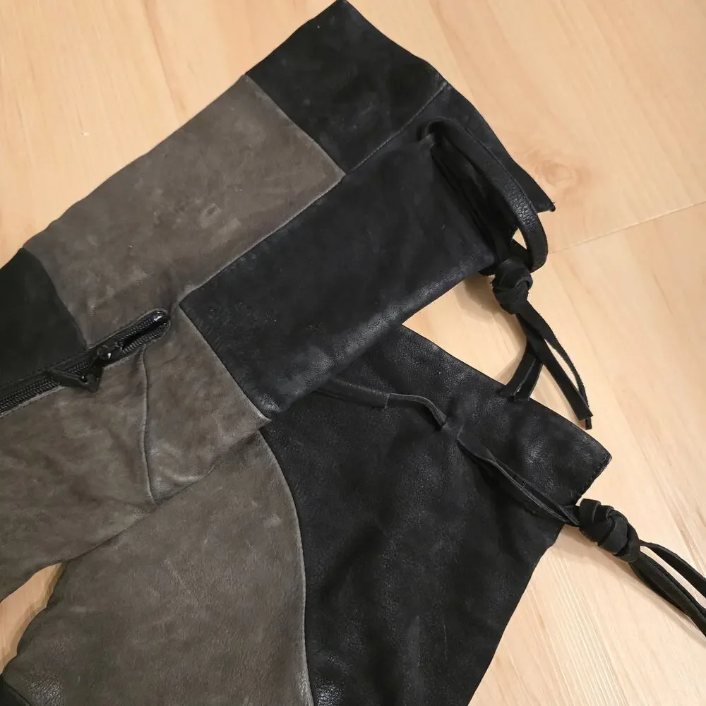 Miz Mooz Novel Over the Knee Boots Black x Brown Size 41 US 9.5-10 Knee-High